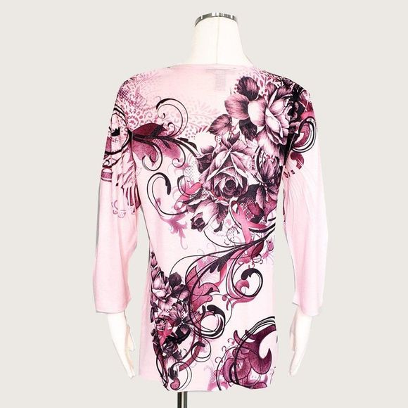 ** Style&co. Beaded Floral Top - Picture 6 of 8